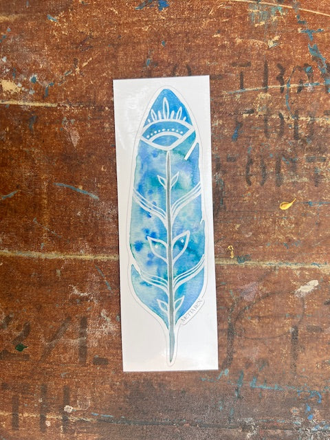 Sticker Blue Feather