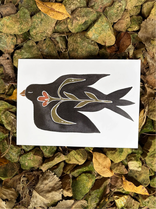 Black Bird & Flower